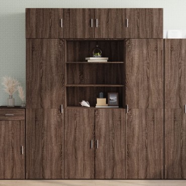 vidaXL Ντουλάπι Καφέ Δρυς 80x42,5x185cm από Επεξεργασμένο Ξύλο 1 τεμ.