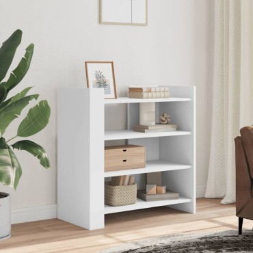 vidaXL Ραφιέρα Λευκή 73,5x35x75cm από Επεξεργασμένο Ξύλο 1 τεμ.