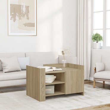 vidaXL Τραπεζάκι Σαλονιού Sonoma Δρυς 80x50x50cm Επεξεργασμένο Ξύλο 1 τεμ.