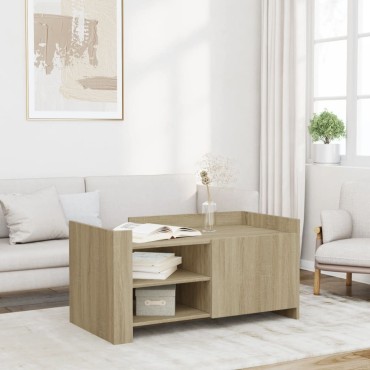 vidaXL Τραπεζάκι Σαλονιού Sonoma Δρυς 100x50x50cm Επεξεργασμένο Ξύλο 1 τεμ.
