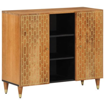 vidaXL Βοηθητικό Ντουλάπι 90x33x75cm από Μασίφ Ξύλο Μάνγκο 1 τεμ.