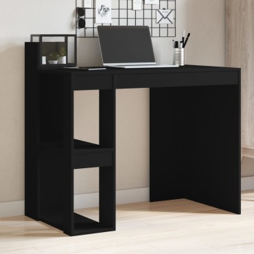 vidaXL Γραφείο Μαύρο 103,5x56,5x94cm από Επεξεργασμένο Ξύλο 1 τεμ.