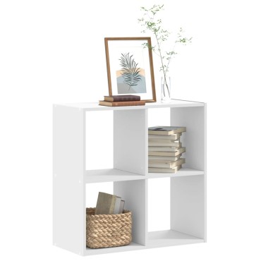 vidaXL Βιβλιοθήκη Λευκή 68,5x32x68,5cm από Επεξεργασμένο Ξύλο 1 τεμ.