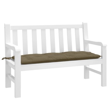 vidaXL Μαξιλάρι Πάγκου Κήπου Taupe Μελανζέ 120x50x7cm Ύφασμα