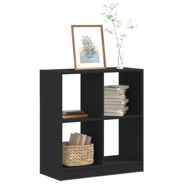 vidaXL Βιβλιοθήκη Μαύρη 68,5x32x75cm από Επεξεργασμένο Ξύλο 1 τεμ.