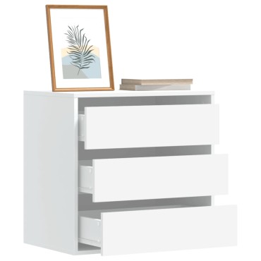 vidaXL Συρταριέρα Γωανική Λευκή 60x41x58cm από Επεξεργασμένο Ξύλο 1 τεμ.
