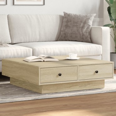 vidaXL Τραπεζάκι Σαλονιού Sonoma Δρυς 90x90x28cm Επεξεργασμένο Ξύλο 1 τεμ.