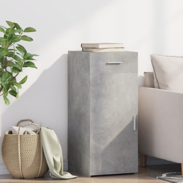 vidaXL Ντουλάπι Γκρι Σκυροδέματος 40x42,5x93cm Επεξεργασμένο Ξύλο 1 τεμ.