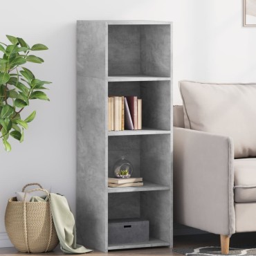 vidaXL Ντουλάπι Γκρι Σκυροδέματος 40x41x124cm από Επεξεργασμένο Ξύλο 1 τεμ.