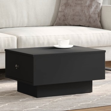 vidaXL Τραπεζάκι Σαλονιού Μαύρο 60x45x31cm από Επεξεργασμένο Ξύλο 1 τεμ.