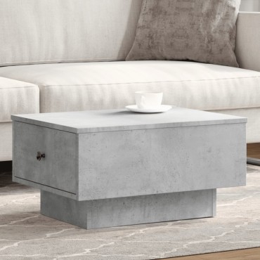 vidaXL Τραπεζάκι Σαλονιού Γκρι Σκυροδ. 60x45x31cm Επεξεργασμ. Ξύλο 1 τεμ.