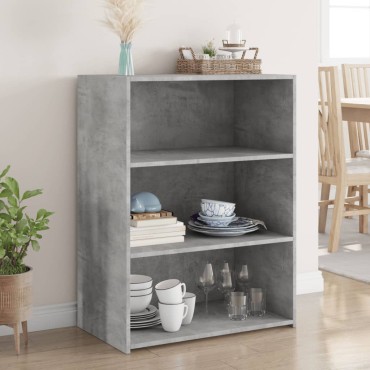 vidaXL Βοηθητικό Ντουλάπι Γκρι Σκυρ. 70x41x93cm από Επεξεργασμένο Ξύλο 1 τεμ.