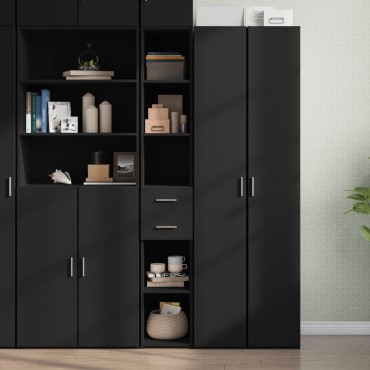 vidaXL Ντουλάπι Μαύρο 30x42,5x185cm από Επεξεργασμένο Ξύλο 1 τεμ.