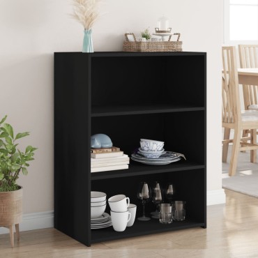 vidaXL Συρταριέρα Μαύρη 70x41x93cm από Επεξεργασμένο Ξύλο 1 τεμ.