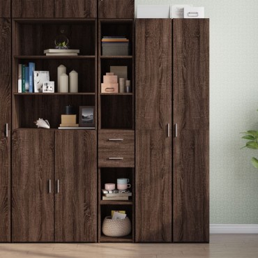 vidaXL Ντουλάπι Καφέ Δρυς 30x42,5x185cm από Επεξεργασμένο Ξύλο 1 τεμ.