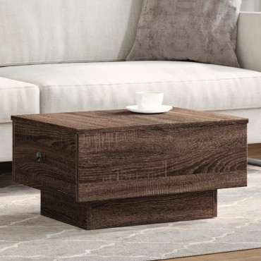vidaXL Τραπέζι Σαλονιού Καφέ Δρυς 60x45x31cm Επεξεργασμένο Ξύλο 1 τεμ.