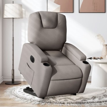 vidaXL Πολυθρόνα Ηλεκτρική Ανακλ.Taupe Υφασμάτινη 74x88x97cm 1 τεμ.