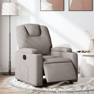 vidaXL Πολυθρόνα Ανακλινόμενη Ηλεκτρική Taupe Υφασμάτινη 74x88x97cm 1 τεμ.