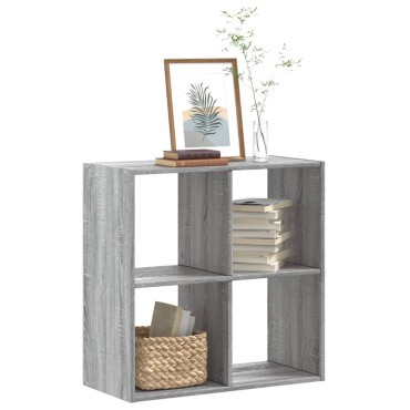 vidaXL Βιβλιοθήκη Γκρι Sonoma 68,5x32x68,5cm από Επεξεργ. Ξύλο 1 τεμ.