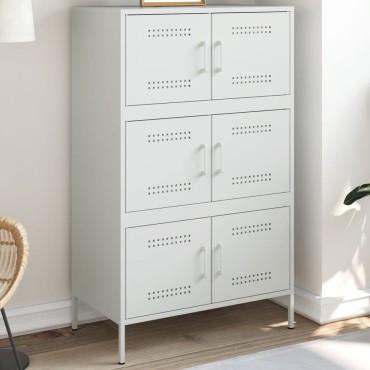 vidaXL Ντουλάπι Λευκό 68x39x113cm από Ατσάλι 1 τεμ.