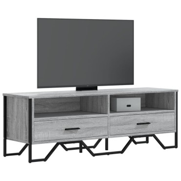 vidaXL Έπιπλο Τηλεόρασης Γκρι Sonoma 122x34x41cm από Επεξεργ. Ξύλο