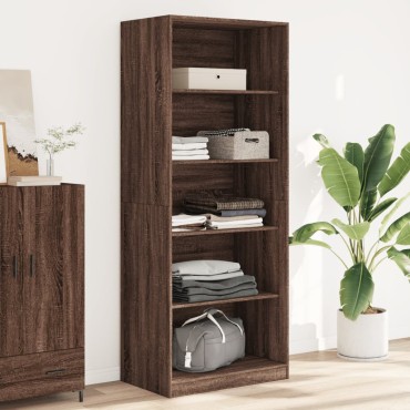 vidaXL Ντουλάπα Καφέ Δρυς 80x50x200cm από Επεξεργασμένο Ξύλο 1 τεμ.