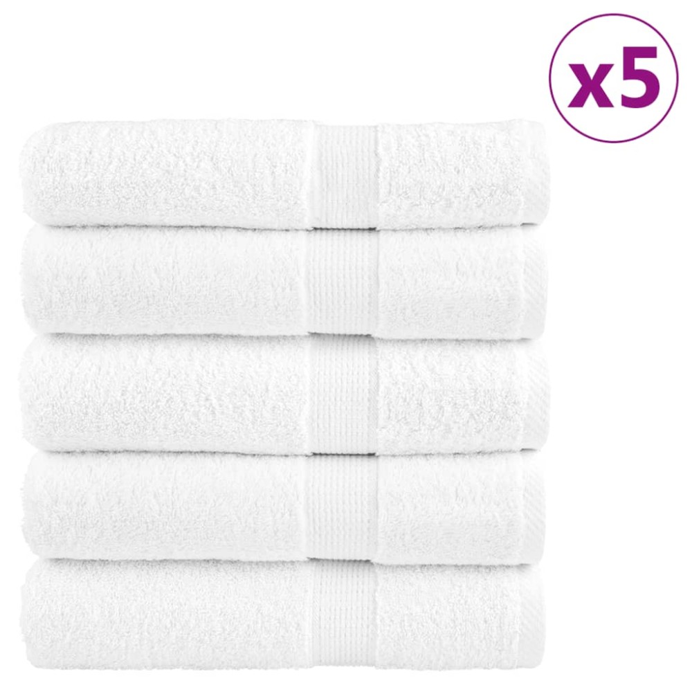 vidaXL Πετσέτες Μπάνιου Premium SOLUND 25 τεμ. Λευκό 100x150 εκ. 600 γρ./μ² vidaXL Πετσέτες Μπάνιου Premium SOLUND 25 τεμ. Λευκό 100x150 εκ. 600 γρ./μ²