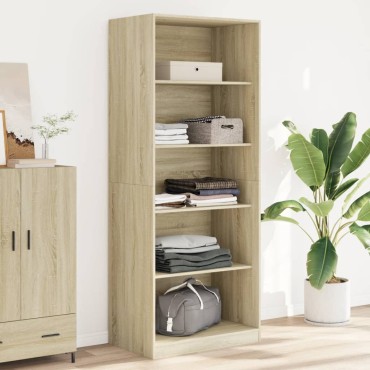 vidaXL Ντουλάπα Χρώμα Sonoma Δρυς 80x50x200cm από Επεξ. Ξύλο 1 τεμ.