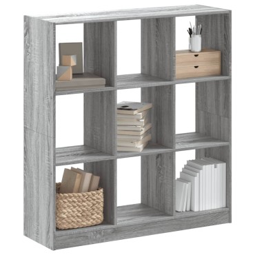 vidaXL Βιβλιοθήκη Γκρι Sonoma 102x32x108cm από Επεξεργ. Ξύλο 1 τεμ.