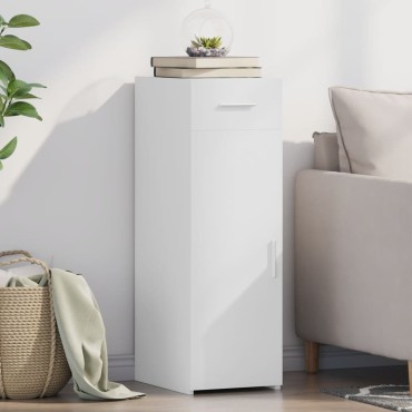 vidaXL Συρταριέρα Λευκή 30x42,5x93cm από Επεξεργασμένο Ξύλο 1 τεμ.