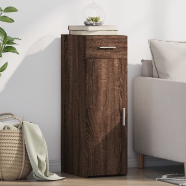 vidaXL Μπουφές Καφέ Δρυς 30x42,5x93cm από Επεξεργασμένο Ξύλο 1 τεμ.