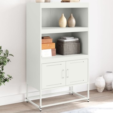 vidaXL Ραφιέρα Λευκή 68,5x38,5x123,5cm από Ατσάλι 1 τεμ.