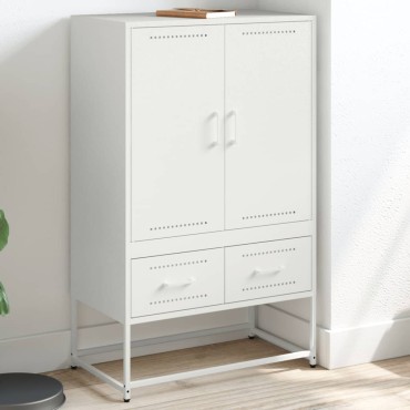 vidaXL Ντουλάπι Λευκό 68x39x111,5cm από Χάλυβα 1 τεμ.
