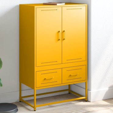 vidaXL Ντουλάπι Μουσταρδί 68x39x111,5cm από Ατσάλι 1 τεμ.
