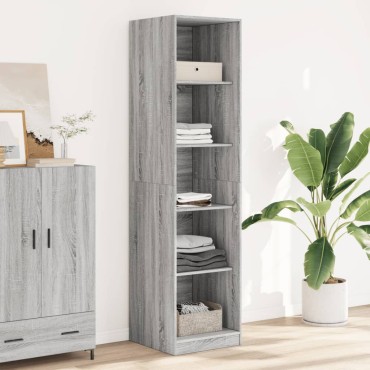vidaXL Ντουλάπα Γκρι Sonoma 50x50x200cm από Επεξεργασμένο Ξύλο 1 τεμ.