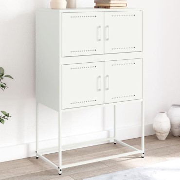 vidaXL Ντουλάπι Λευκό 68,5x38,5x107cm από Ατσάλι 1 τεμ.