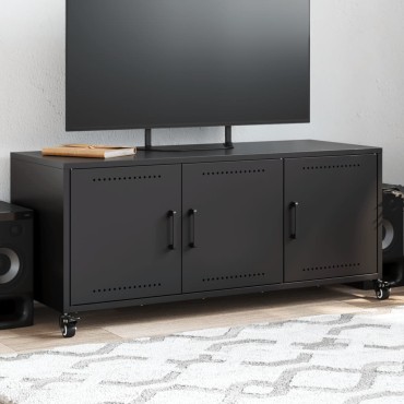 vidaXL Έπιπλο Τηλεόρασης Μαύρο 100,5x39x43,5cm Ατσάλι