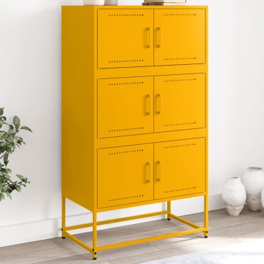 vidaXL Ντουλάπι Μουσταρδί 68,5x38,5x123,5cm από Ατσάλι 1 τεμ.