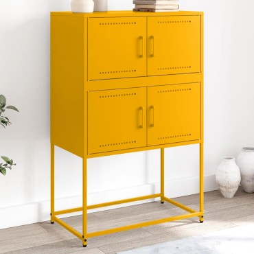 vidaXL Ντουλάπι Μουσταρδί 68,5x38,5x107cm από Ατσάλι 1 τεμ.