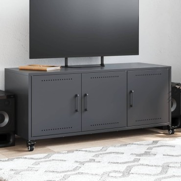 vidaXL Έπιπλο Τηλεόρασης Ανθρακί 100,5x39x43,5cm Ατσάλι