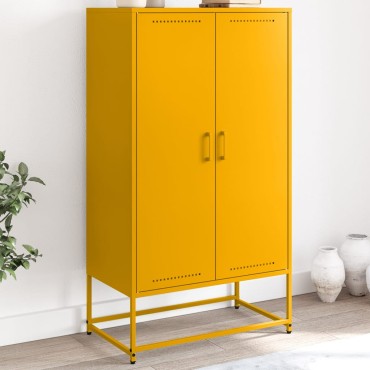 vidaXL Ντουλάπι Μουσταρδί 68,5x38,5x123,5cm από Ατσάλι 1 τεμ.