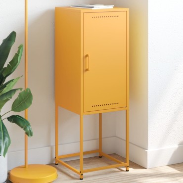 vidaXL Ντουλάπι Μουσταρδί 36x39x107cm από Ατσάλι 1 τεμ.