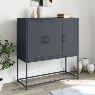vidaXL Ντουλάπι Ανθρακί 100,5x39x107cm από Ατσάλι 1 τεμ.