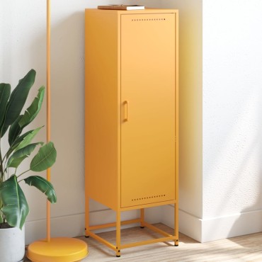 vidaXL Ντουλάπι Μουσταρδί 36x39x123cm από Ατσάλι 1 τεμ.