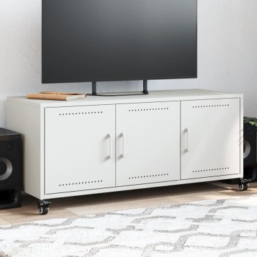vidaXL Έπιπλο Τηλεόρασης Λευκό 100,5x39x43,5cm Ατσάλι