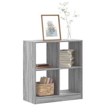vidaXL Βιβλιοθήκη Γκρι Sonoma 68,5x32x75 κ. από Επεξεργ. Ξύλο 68,5x32x75cm 1 τεμ.
