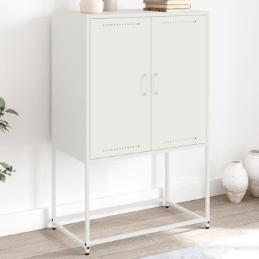 vidaXL Έπιπλο Τηλεόρασης Λευκό 68x39x60,5cm από Χάλυβα