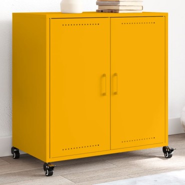 vidaXL Ντουλάπι Μουσταρδί 68x39x72cm από Ατσάλι 1 τεμ.