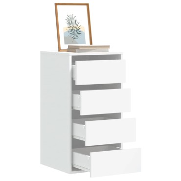 vidaXL Συρταριέρα Γωανική Λευκή 40x41x76cm από Επεξεργασμένο Ξύλο 1 τεμ.
