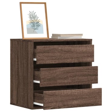 vidaXL Συρταριέρα Καφέ Δρυς 60x41x58cm από Επεξεργ. Ξύλο 1 τεμ.